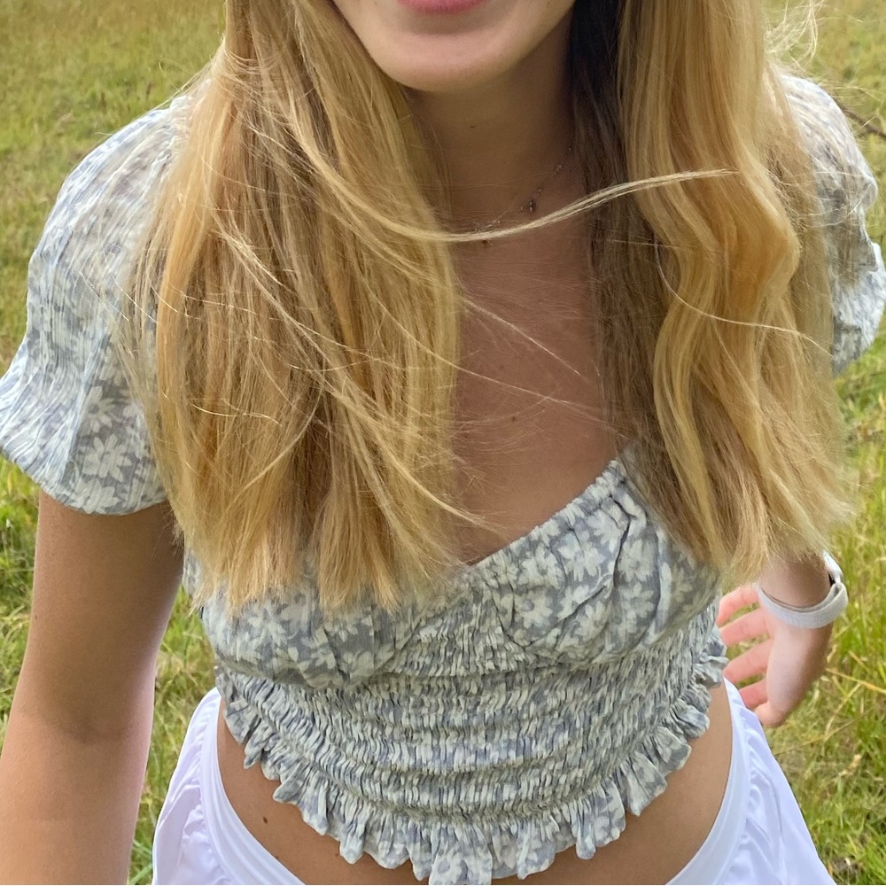 Floral bustier top